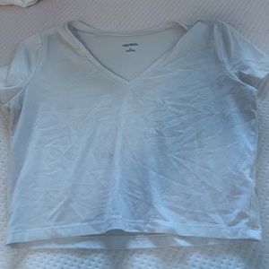 White V Neck wild fable crop top